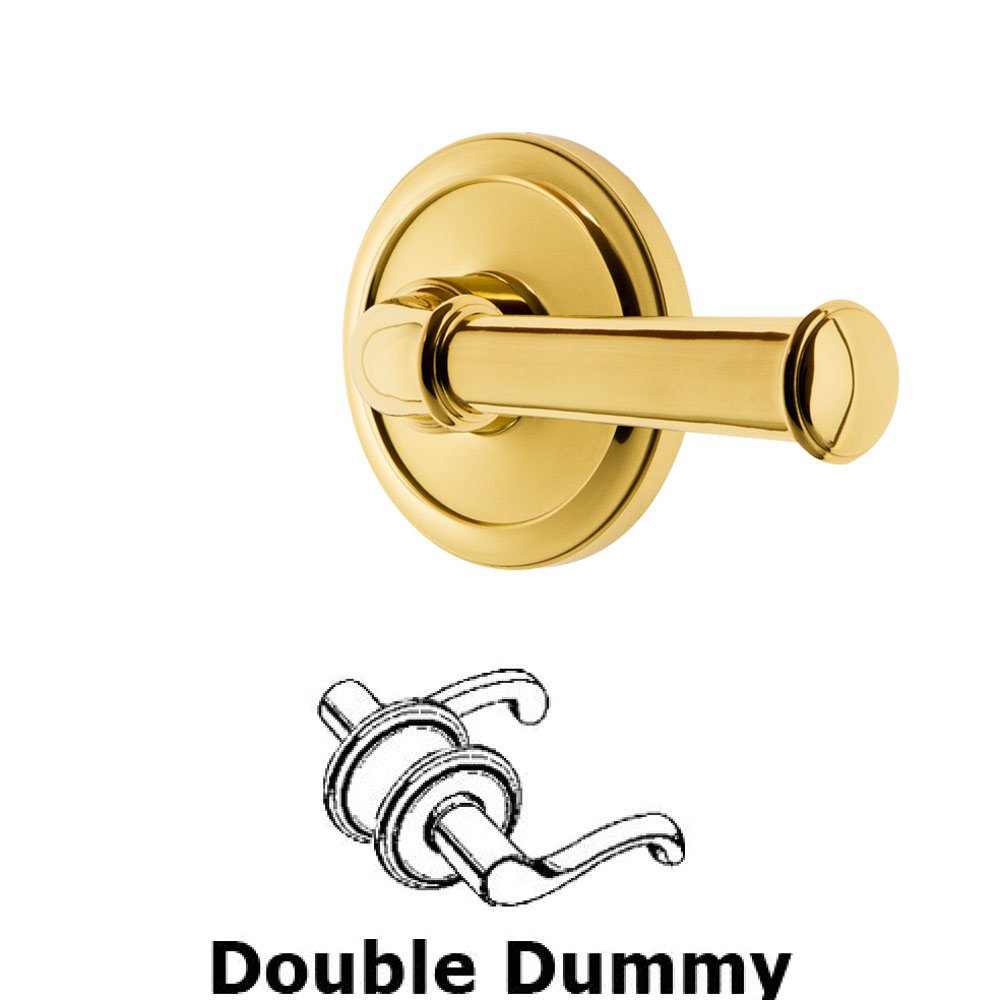 Grandeur Double Dummy Circulaire Rosette with Georgetown Left Handed Lever in Lifetime Brass