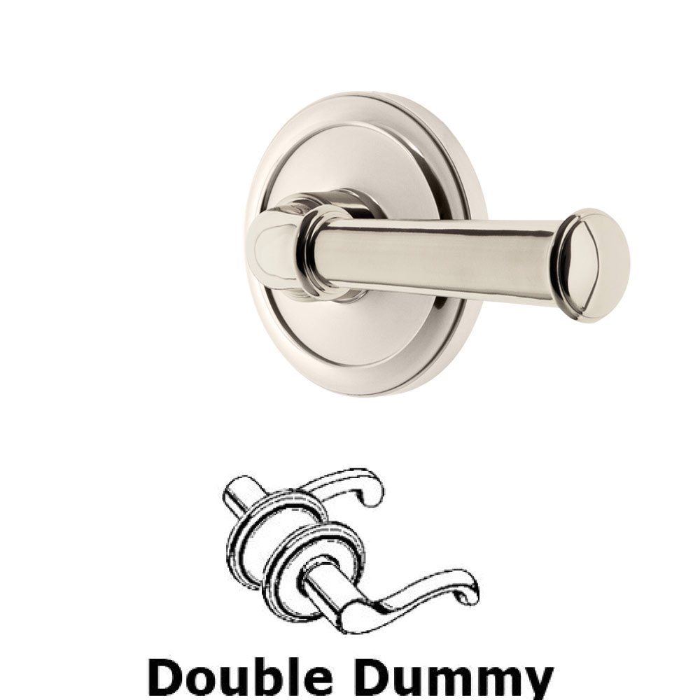 Grandeur Double Dummy Circulaire Rosette with Georgetown Right Handed Lever in Polished Nickel