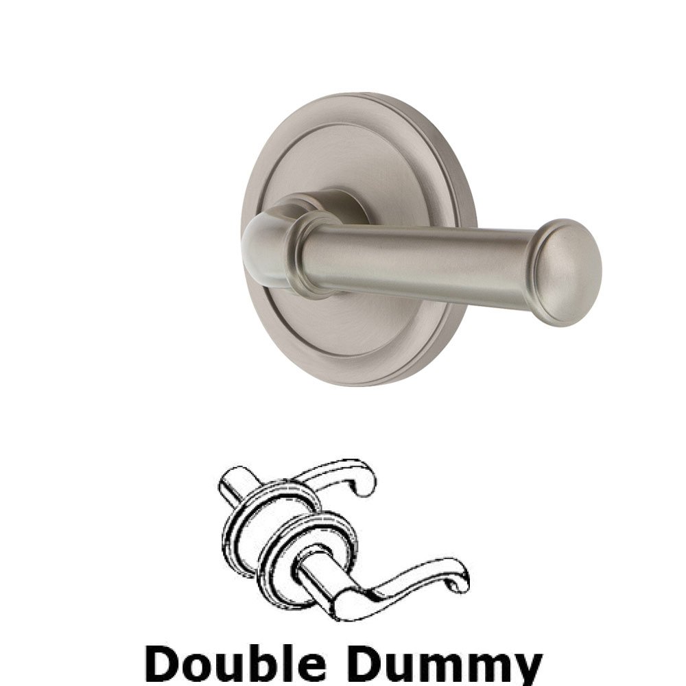 Grandeur Double Dummy Circulaire Rosette with Georgetown Right Handed Lever in Satin Nickel