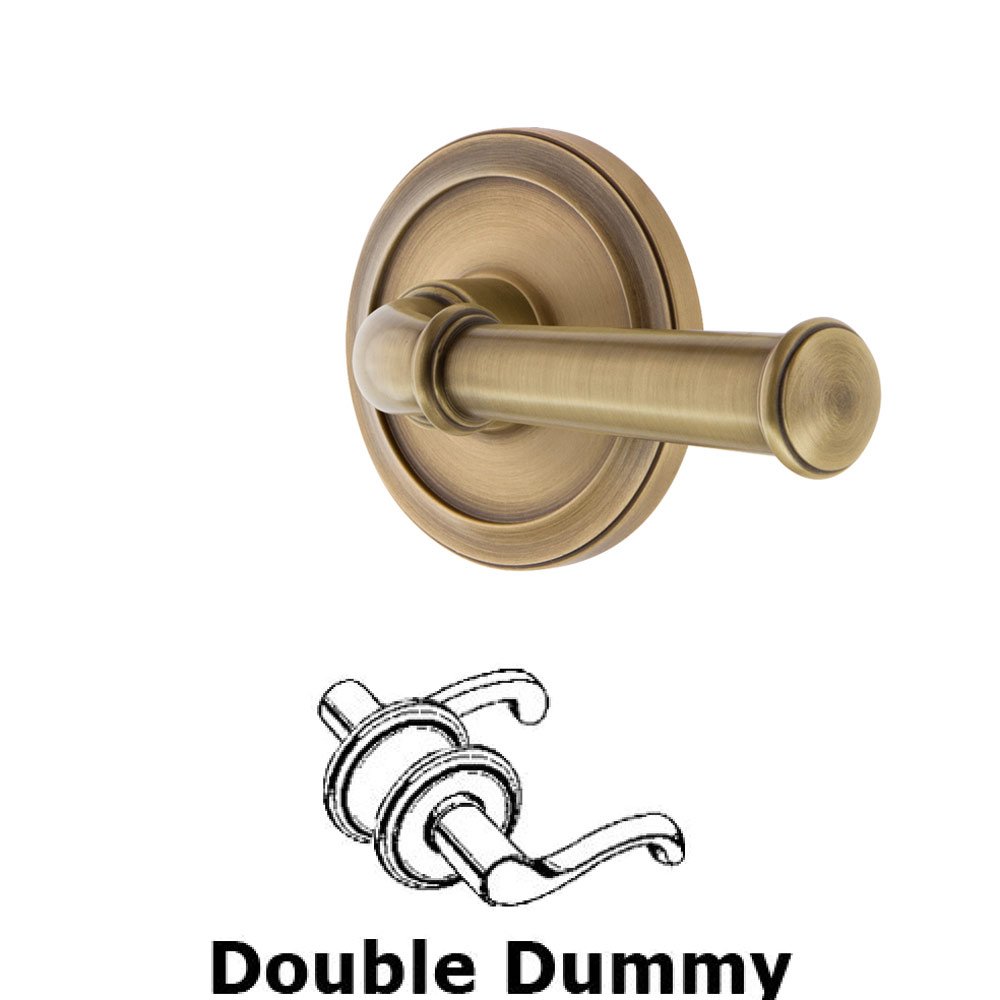 Grandeur Double Dummy Circulaire Rosette with Georgetown Right Handed Lever in Vintage Brass