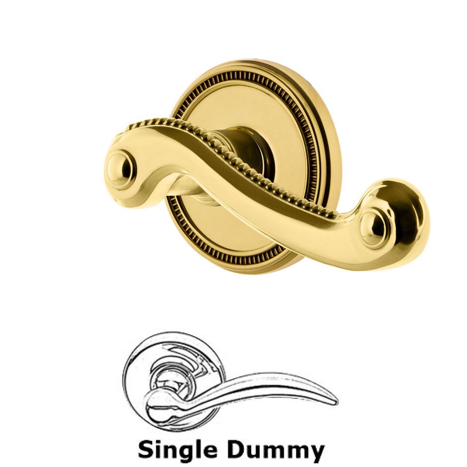 Grandeur Grandeur Soleil Rosette Dummy with Newport Lever in Polished Brass