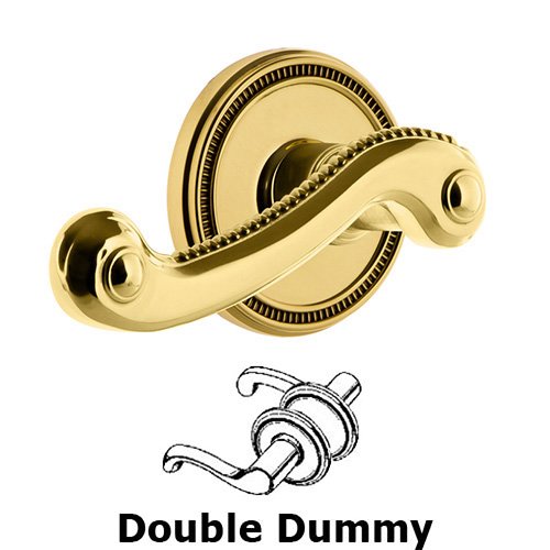 Grandeur Grandeur Soleil Rosette Double Dummy with Newport Lever in Polished Brass