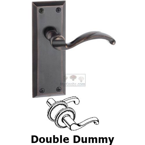 Grandeur Double Dummy Fifth Avenue Plate with Portofino Left Handed Lever in Timeless Bronze