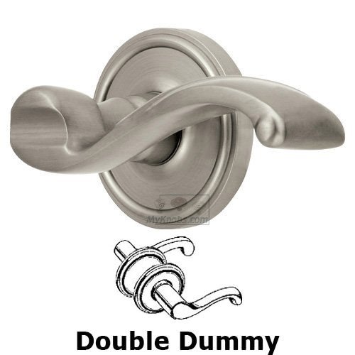 Grandeur Double Dummy Georgetown Rosette with Portofino Right Handed Lever in Satin Nickel