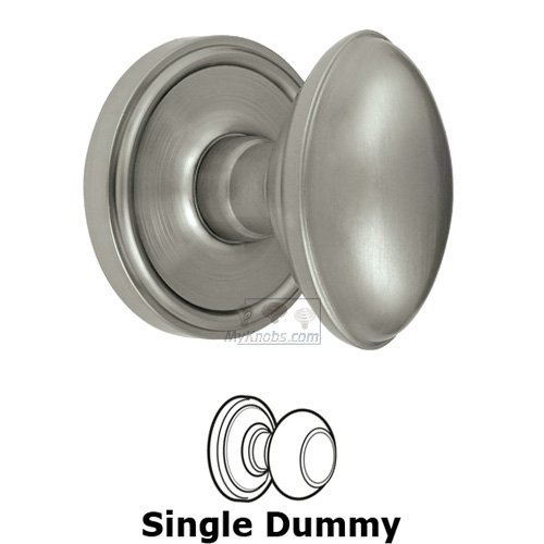Grandeur Single Dummy Knob - Georgetown Rosette with Eden Prairie Door Knob in Satin Nickel