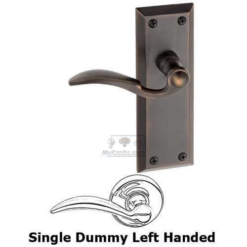 Grandeur Single Dummy Fifth Avenue Plate with Bellagio Left Handed Lever in Timeless Bronze