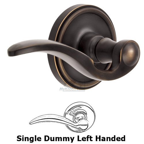Grandeur Single Dummy Georgetown Rosette with Bellagio Left Handed Lever in Timeless Bronze
