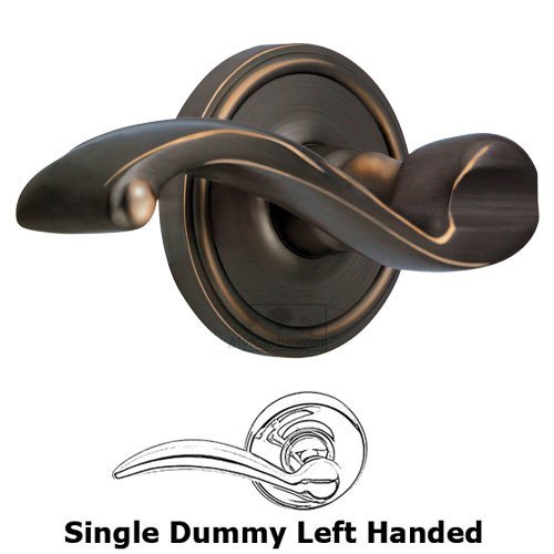 Grandeur Single Dummy Georgetown Rosette with Portofino Left Handed Lever in Timeless Bronze