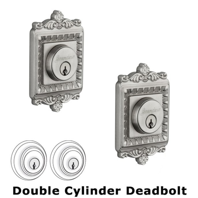 Grandeur Double Deadlock - Windsor Deadbolt in Satin Nickel