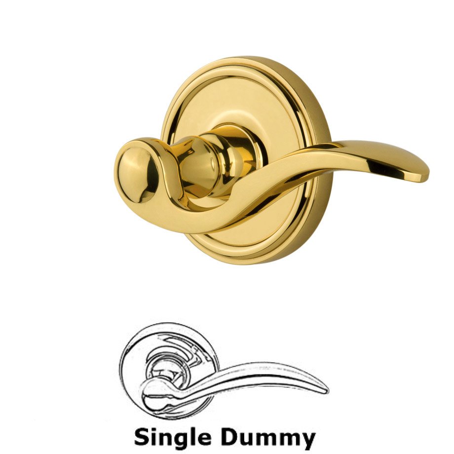 Grandeur Single Dummy Georgetown Rosette with Bellagio Right Handed Lever in Lifetime Brass