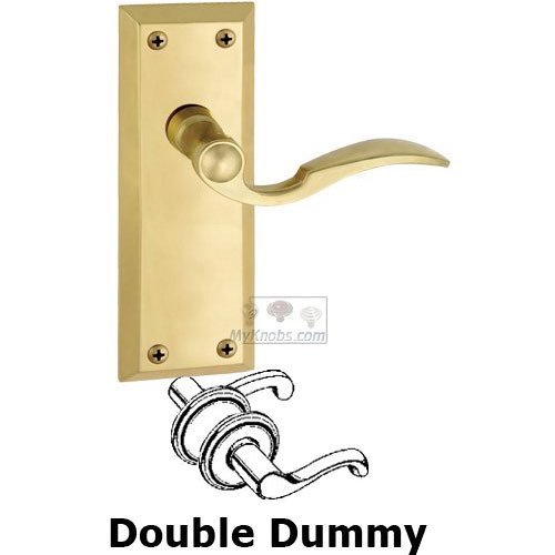 Grandeur Double Dummy Fifth Avenue Plate with Bellagio Right Handed Lever in Lifetime Brass
