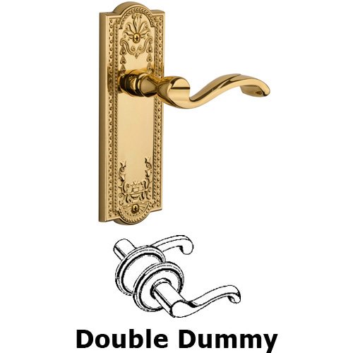 Grandeur Double Dummy Parthenon Plate with Portofino Left Handed Lever in Lifetime Brass