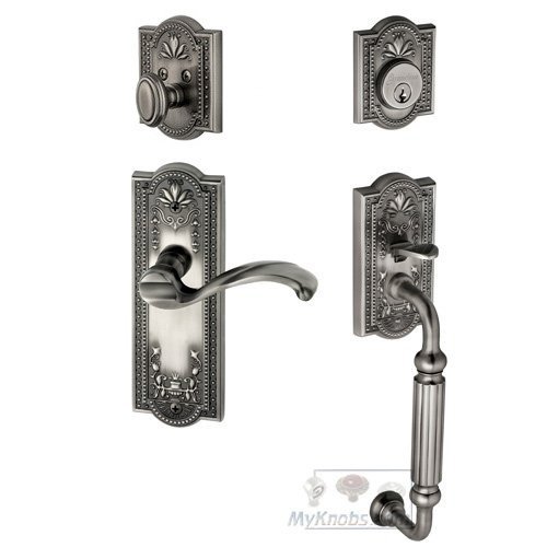 Grandeur Parthenon with "F" Grip and Portofino Left Handed Lever in Antique Pewter