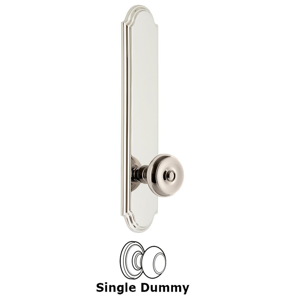 Grandeur Tall Plate Dummy with Bouton Knob in Polished Nickel