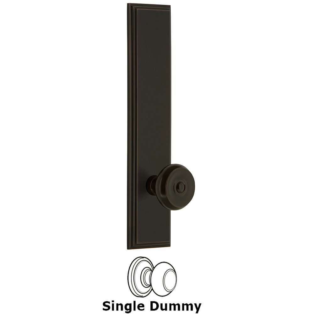Grandeur Dummy Carre Tall Plate with Bouton Knob in Timeless Bronze