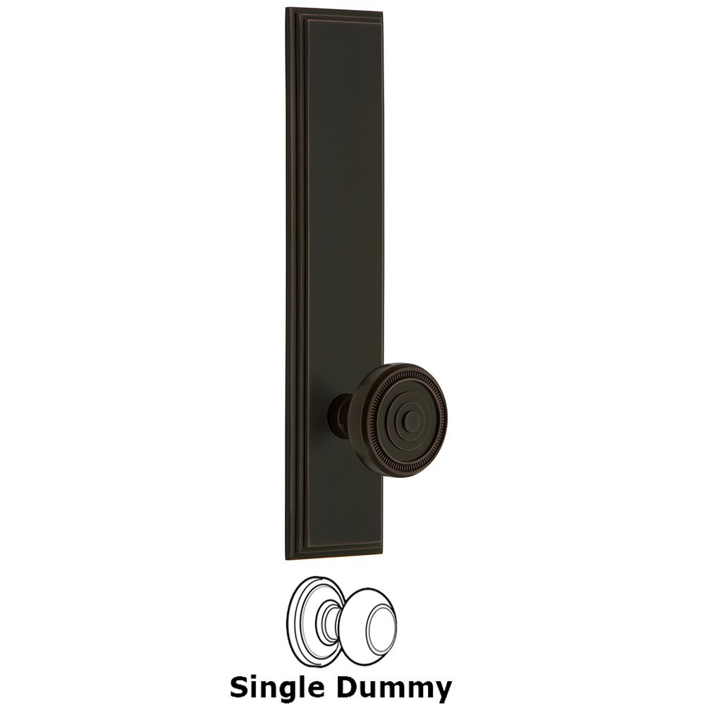 Grandeur Dummy Carre Tall Plate with Soleil Knob in Timeless Bronze