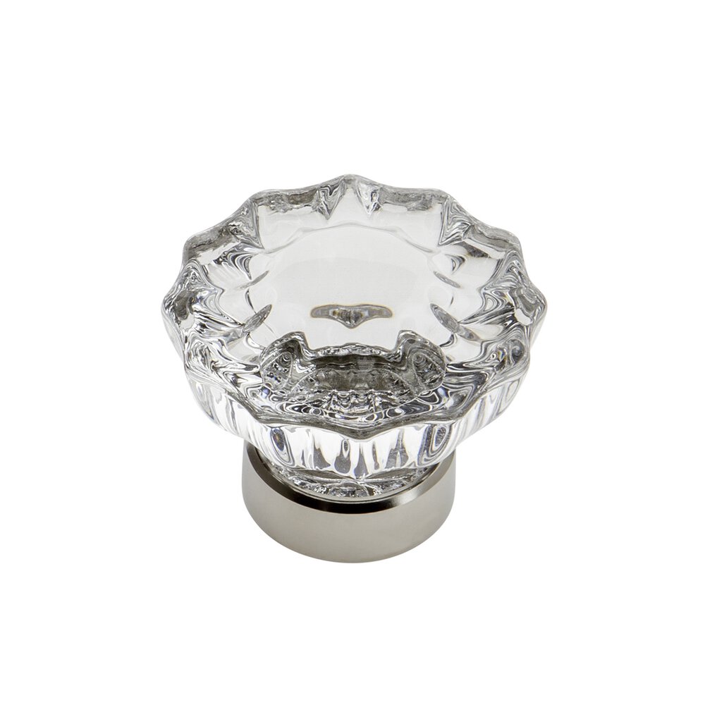 Grandeur Versailles Crystal 1-3/8" Knob in Polished Nickel