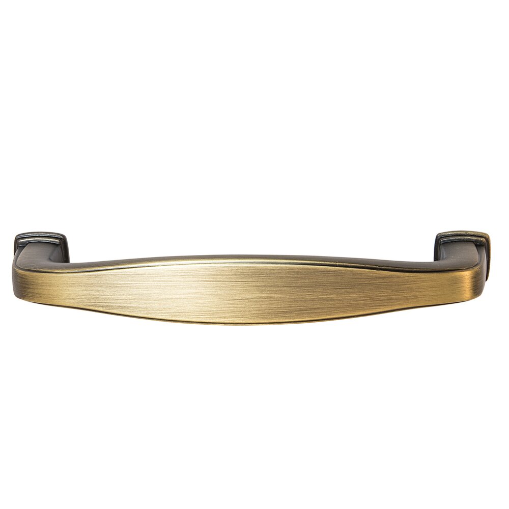 Hafele 3-3/4" Centers Pull in Antique Satin/Brushed Brass
