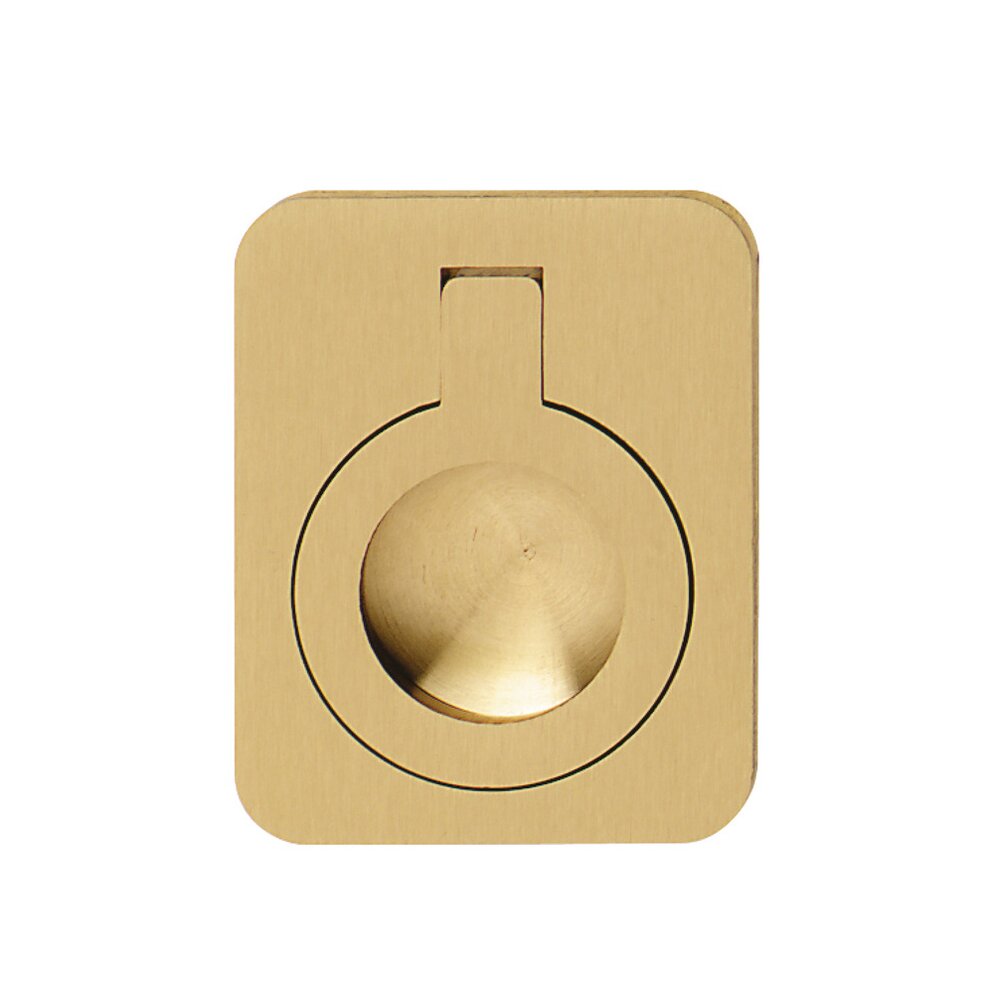 Hafele 1-7/8" Recessed Pull  in Satin/Brushed Brass