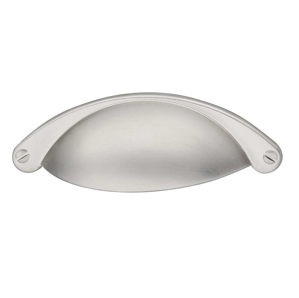 Hafele 2-1/2" Centers Cup Pull in Satin/Brushed Nickel