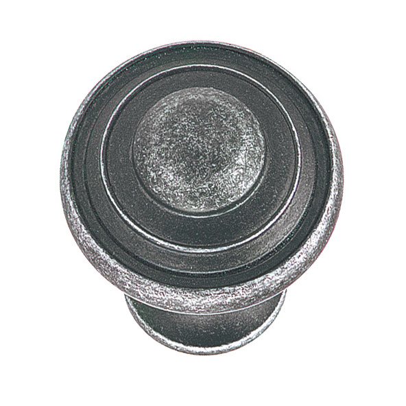 Hafele 1 1/8" Diameter Knob in Pewter