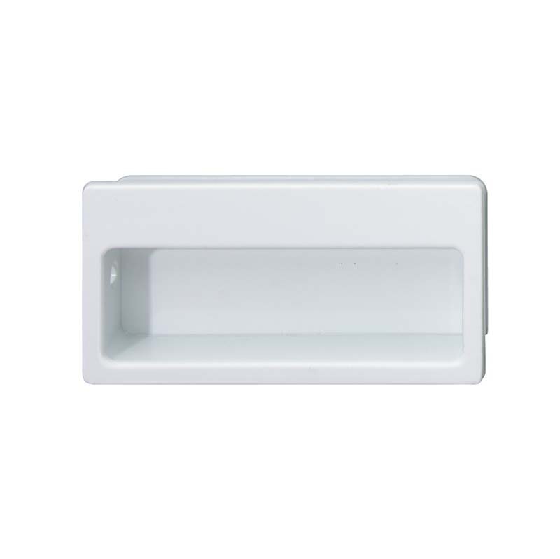 Hafele Mortise 3" Recessed Pull in White