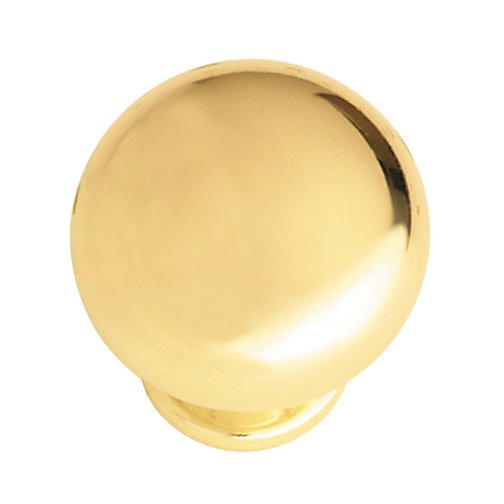 Hafele 1 1/4" Diameter Knob in Polished Brass