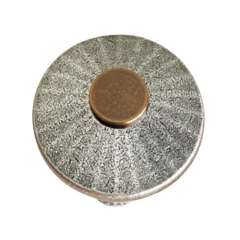 Hafele 1 1/2" Diameter Knob in Antique Pewter / Copper