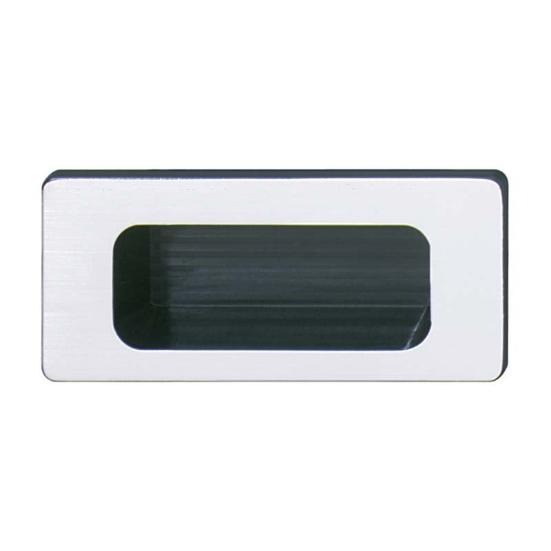 Hafele Mortise 2 3/4" Recessed Pull in Silver Matte / Black