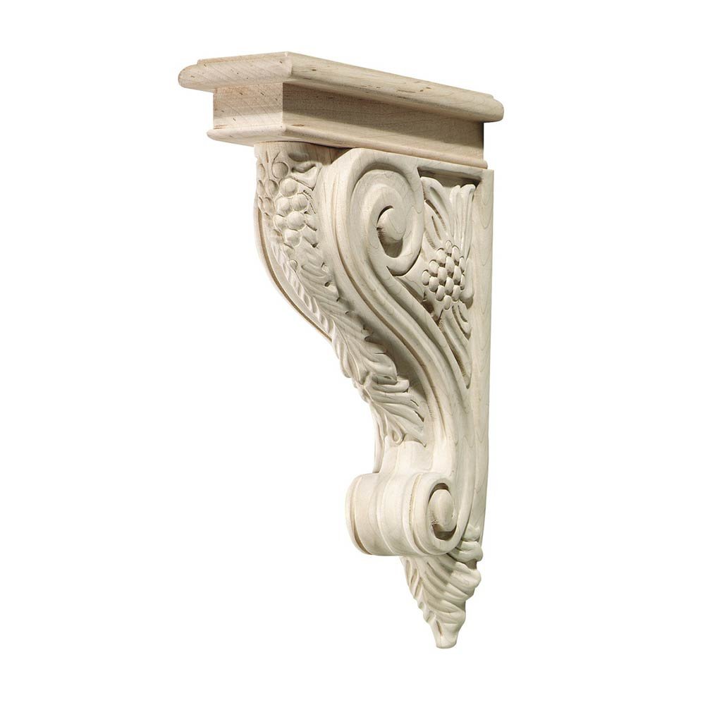 Hafele 12 3/4" Tall Hand Carved Wooden Corbel in Maple