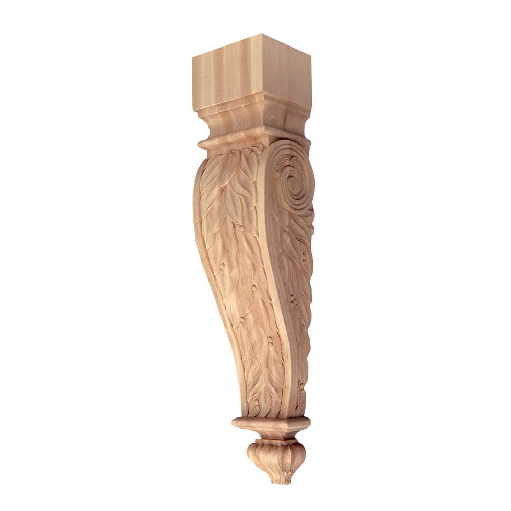 Hafele 24" Tall Hand Carved Wooden Corbel in Cherry