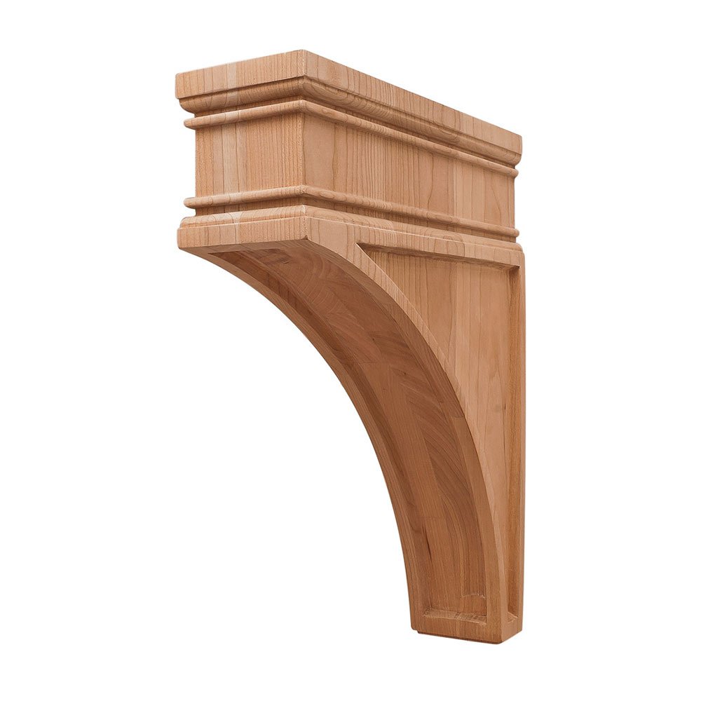 Hafele 12" Tall Hand Carved Wooden Corbel in Cherry