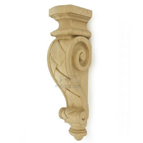 Hafele 13" Tall Hand Carved Wooden Corbel in Maple