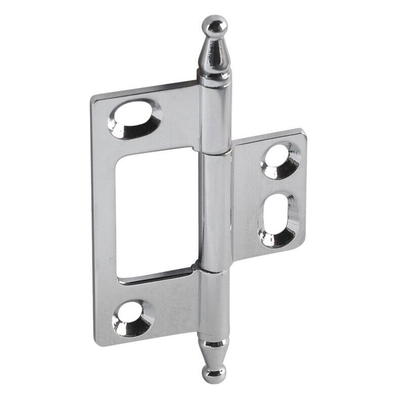 Hafele Non-Mortised Decorative Butt Hinge with Minaret Finial in Polished Chrome