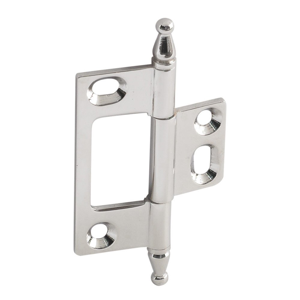 Hafele Non-Mortised Decorative Butt Hinge with Minaret Finial in Polished Nickel