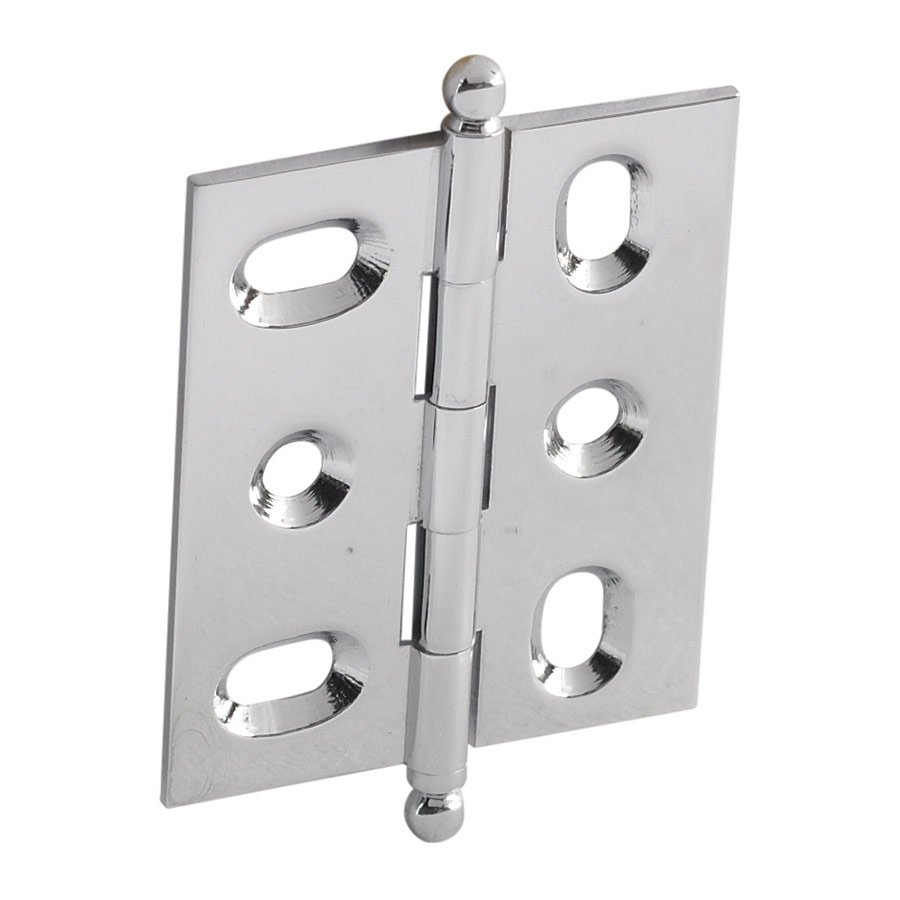 Hafele Mortised Decorative Butt Hinge with Ball Finial in Polished Chrome