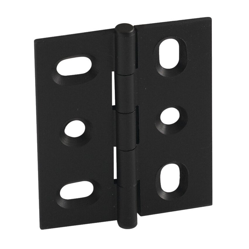 Hafele Mortised Decorative Butt Hinge with Button Finial in Black