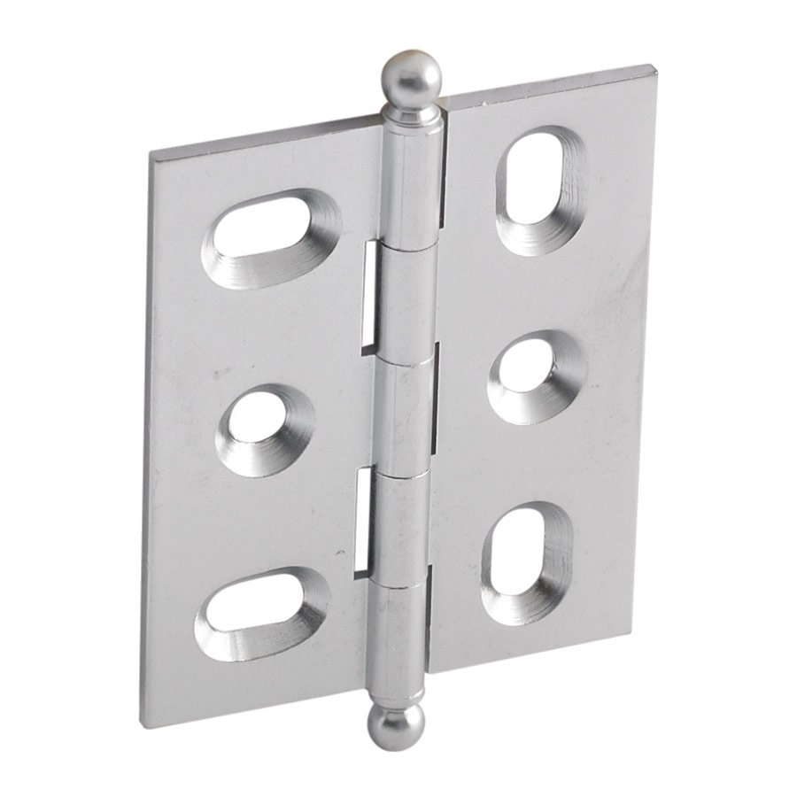 Hafele Mortised Decorative Butt Hinge with Ball Finial in Satin Chrome