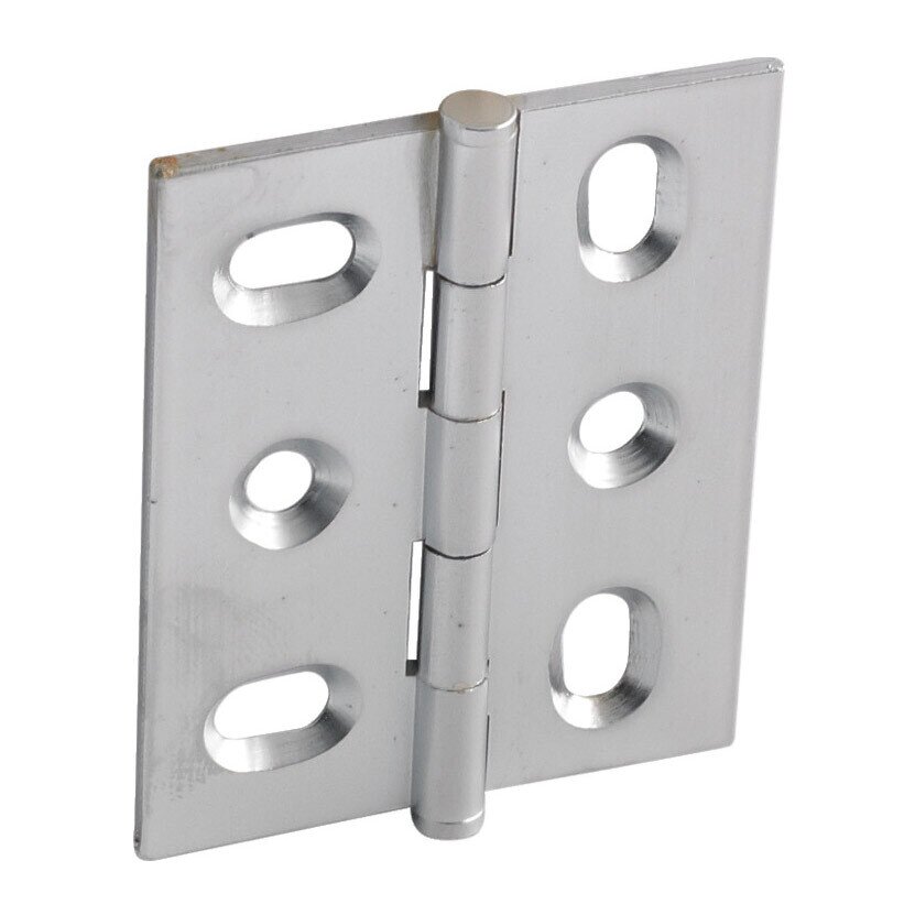 Hafele Mortised Decorative Butt Hinge with Button Finial in Satin Chrome
