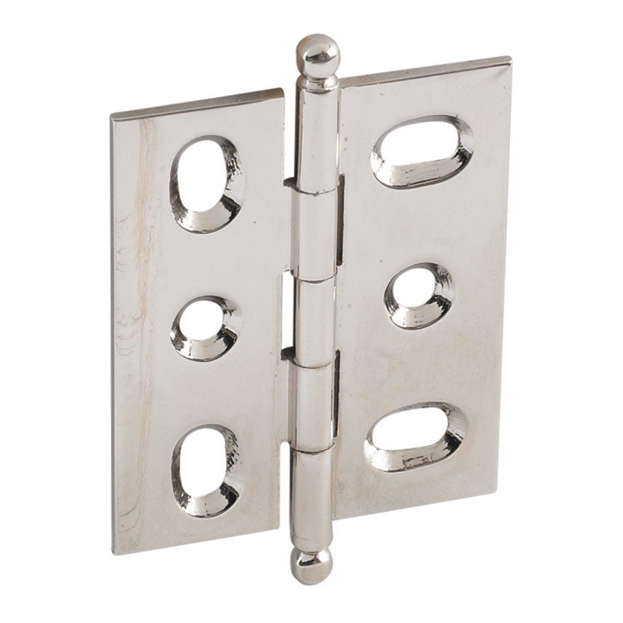 Hafele Mortised Decorative Butt Hinge with Ball Finial in Polished Nickel