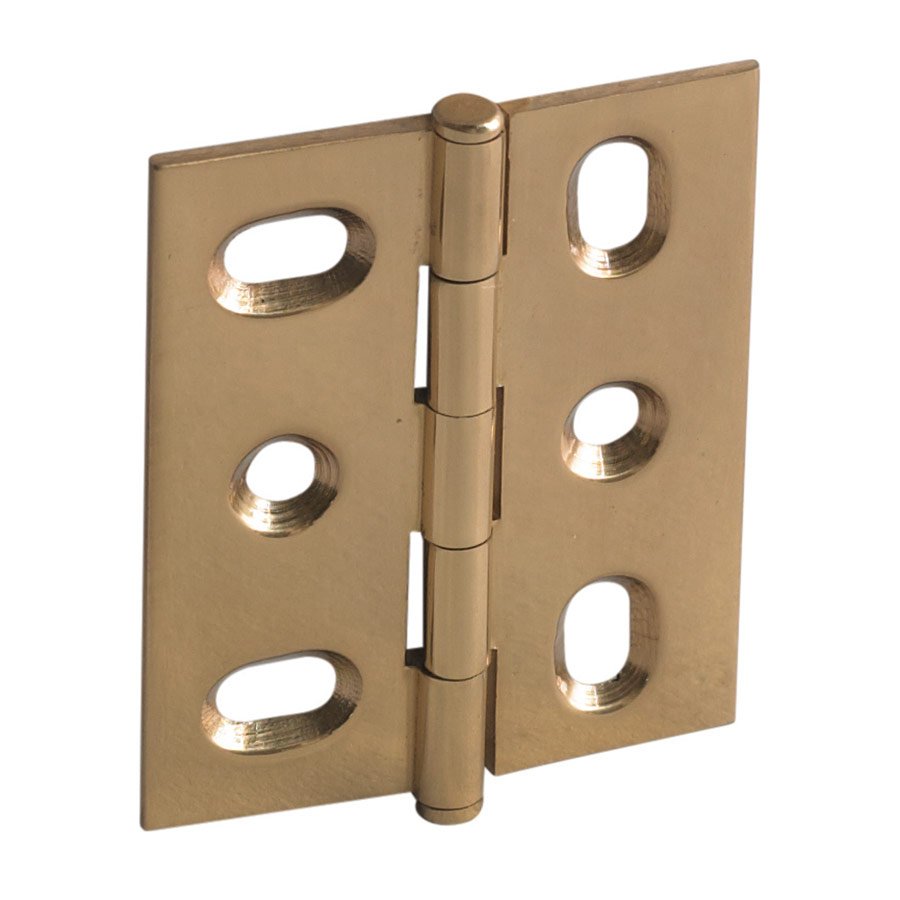 Hafele Mortised Decorative Butt Hinge with Button Finial in Polished Brass