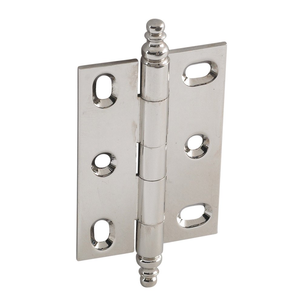 Hafele Mortised Decorative Butt Hinge with Minaret Finial in Polished Nickel