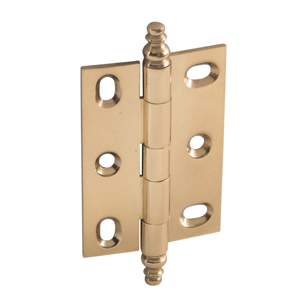 Hafele Mortised Decorative Butt Hinge with Minaret Finial in Polished Brass