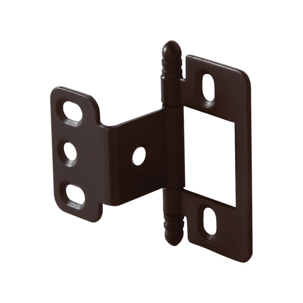 Hafele Partial Wrap Non-Mortise Decorative Butt Hinge with Ball Finial in Dark Oil Rubbed Bronze