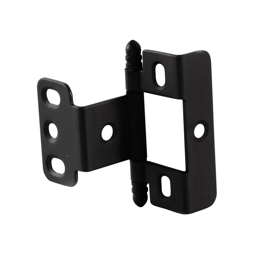 Hafele Full Wrap Non-Mortise Decorative Butt Hinge with Ball Finial in Matte Black