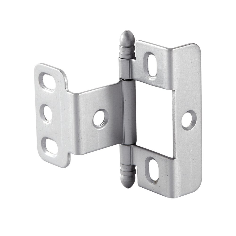 Hafele Full Wrap Non-Mortise Decorative Butt Hinge with Ball Finial in Satin Chrome