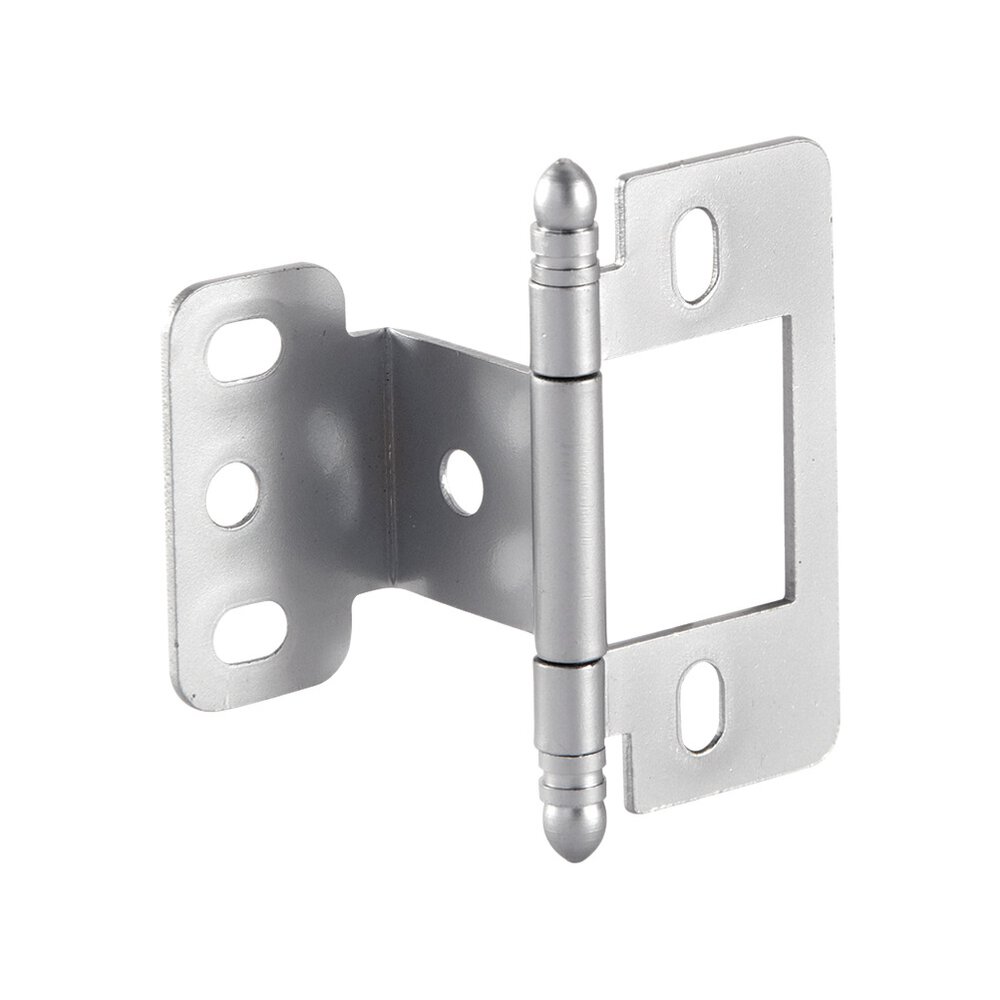 Hafele Partial Wrap Non-Mortise Decorative Butt Hinge with Ball Finial in Satin Chrome