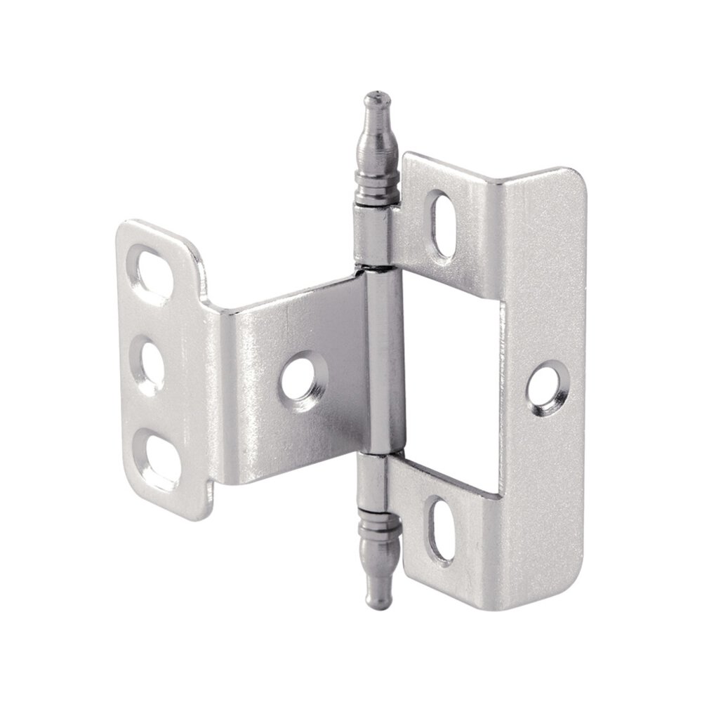 Hafele Full Wrap Non-Mortise Decorative Butt Hinge with Minaret Finial in Matte Nickel