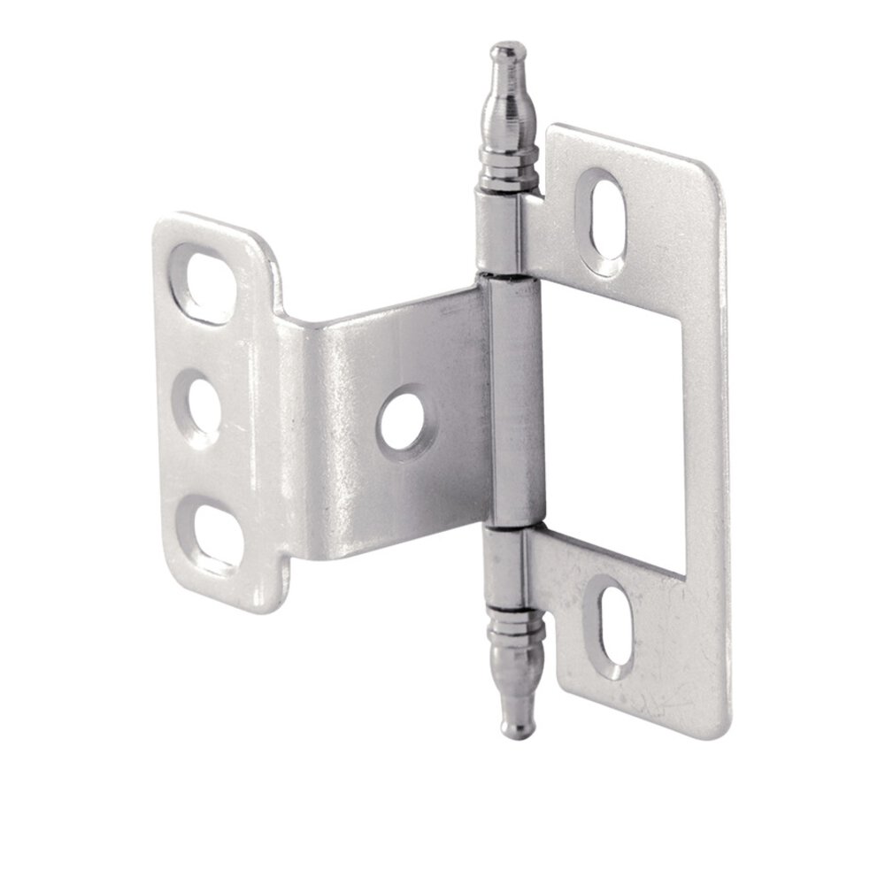 Hafele Partial Wrap Non-Mortise Decorative Butt Hinge with Minaret Finial in Matte Nickel