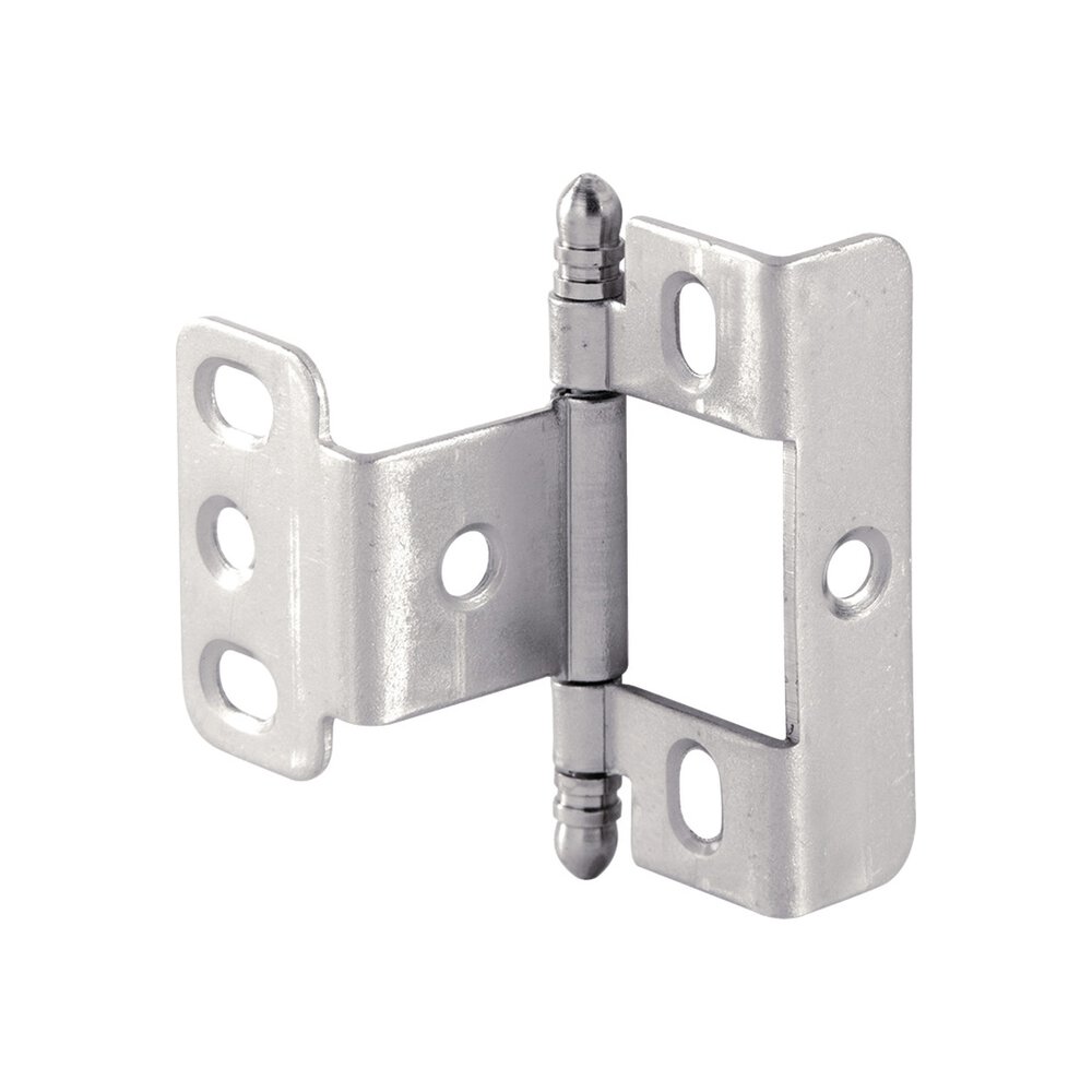 Hafele Full Wrap Non-Mortise Decorative Butt Hinge with Ball Finial in Matte Nickel